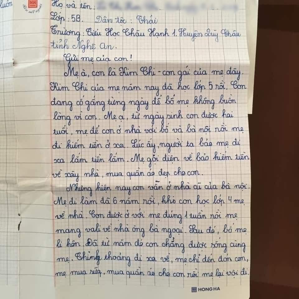 Ứa nước mắt bức thư của cô bé lớp 5 gửi mẹ lấy chồng mới-2