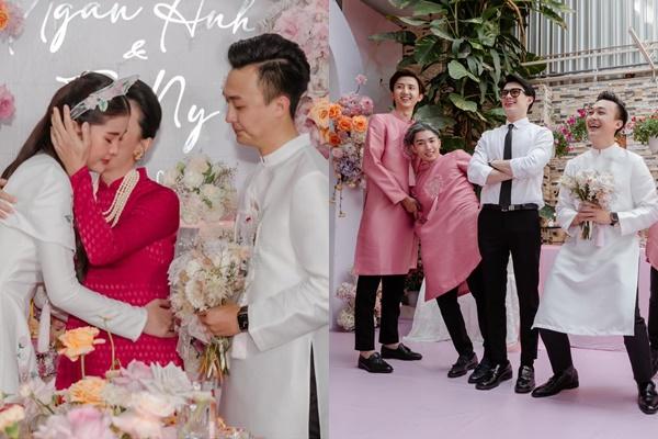 Lê Âu Ngân Anh được chồng bế bổng trong đám cưới bí mật-15