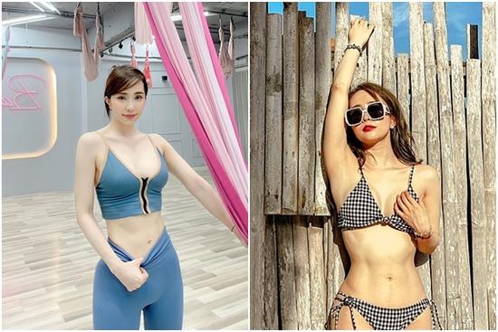 Quỳnh Nga khoe múi bụng săn chắc không chút mỡ thừa