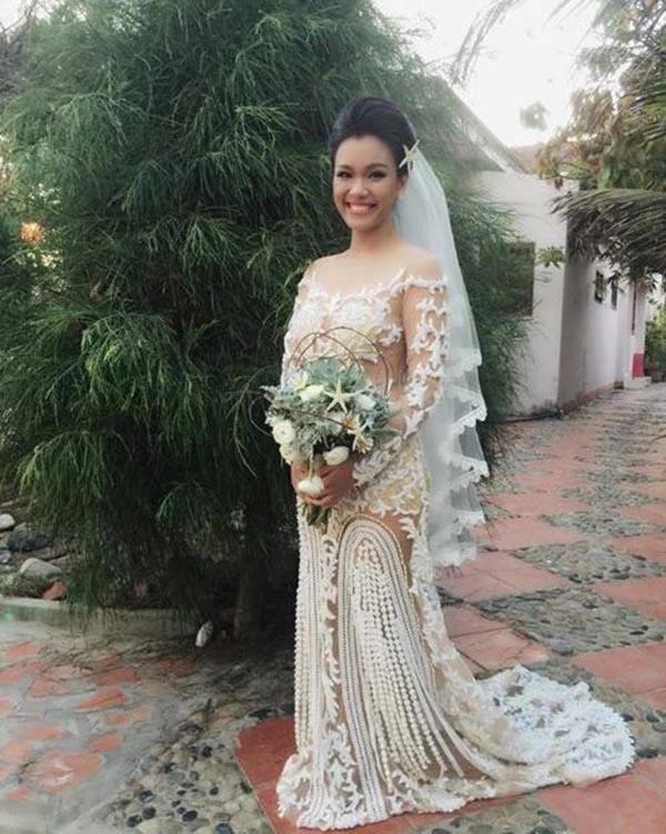 Lê Âu Ngân Anh gây sốc với váy cưới ngắn cũn như váy ballet-8