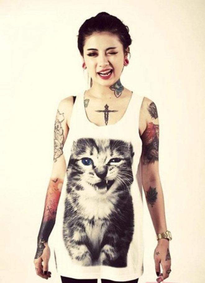 Cuộc sống của cô gái nổi đình đám Hà thành vì xăm kín người-1