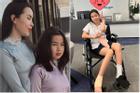 Lưu Hương Giang đăng ảnh con gái chấn thương, ngồi xe lăn