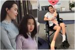 Lưu Hương Giang đăng ảnh con gái chấn thương, ngồi xe lăn