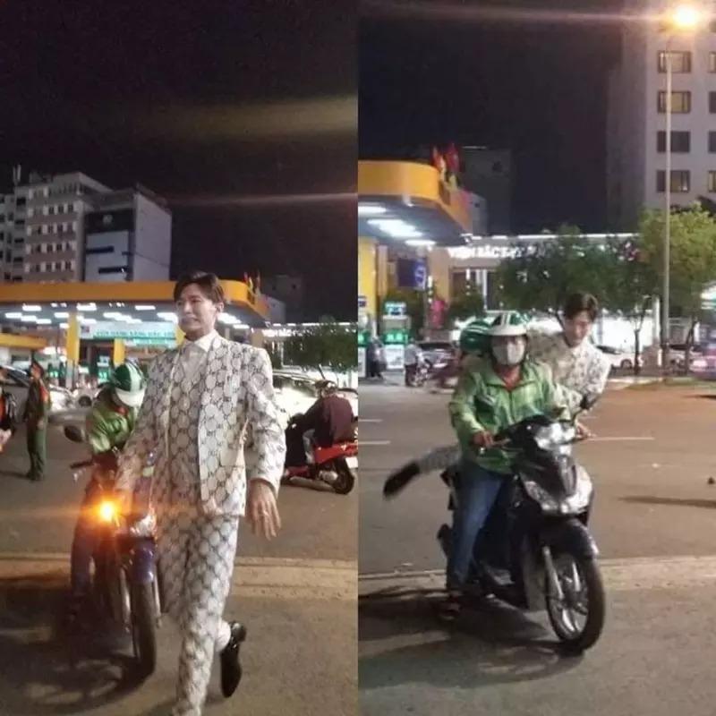 Bắt gặp Trường Giang mặc vest đi xe ôm, tướng ngồi cực hài-8