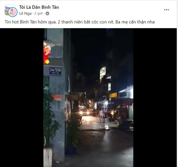 Xôn xao thông tin 2 thanh niên bắt cóc con nít ở TP.HCM-1