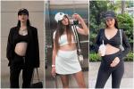 Vợ Bùi Tiến Dũng và loạt sao Việt mặc croptop khoe bụng bầu tròn xoe