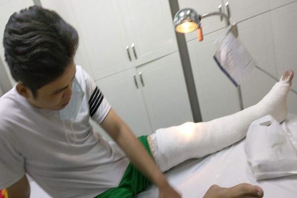 Giằng co với trật tự đô thị, người bán hàng rong bị xe đè gãy chân-1