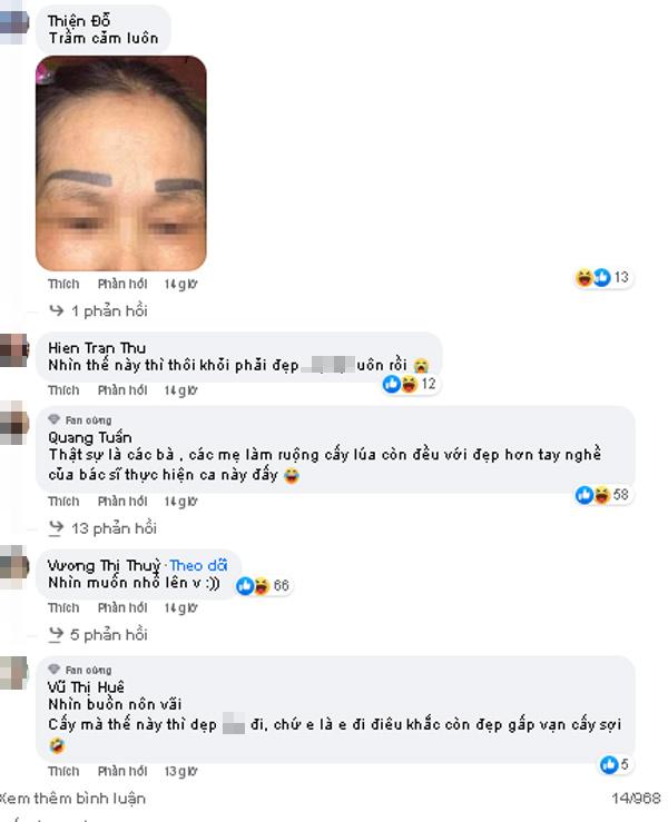 Cấy lông mày chanh sả, người phụ nữ nhận thành quả đớn đau-2