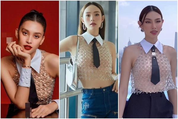 Thùy Tiên mặc áo có như không gây lú giống Minh Hằng-10