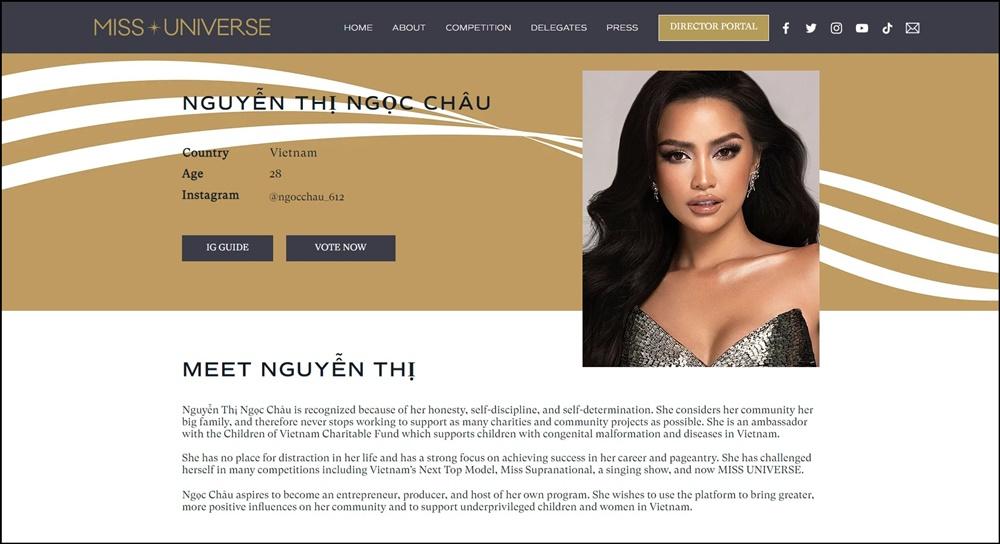 Miss Universe công bố ảnh profile Ngọc Châu, nhan sắc ra sao?