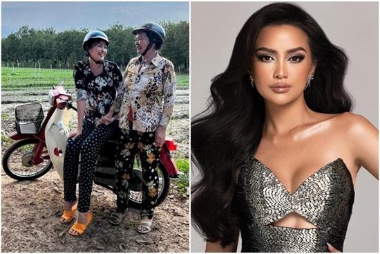 Ngọc Châu xuề xòa bên mẹ đẻ trước khi dốc sức cho Miss Universe