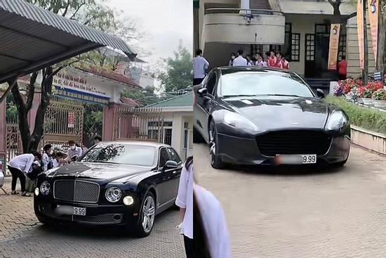 'Lác mắt' 2 cựu học sinh lái siêu xe về thăm trường cũ ngày 20/11