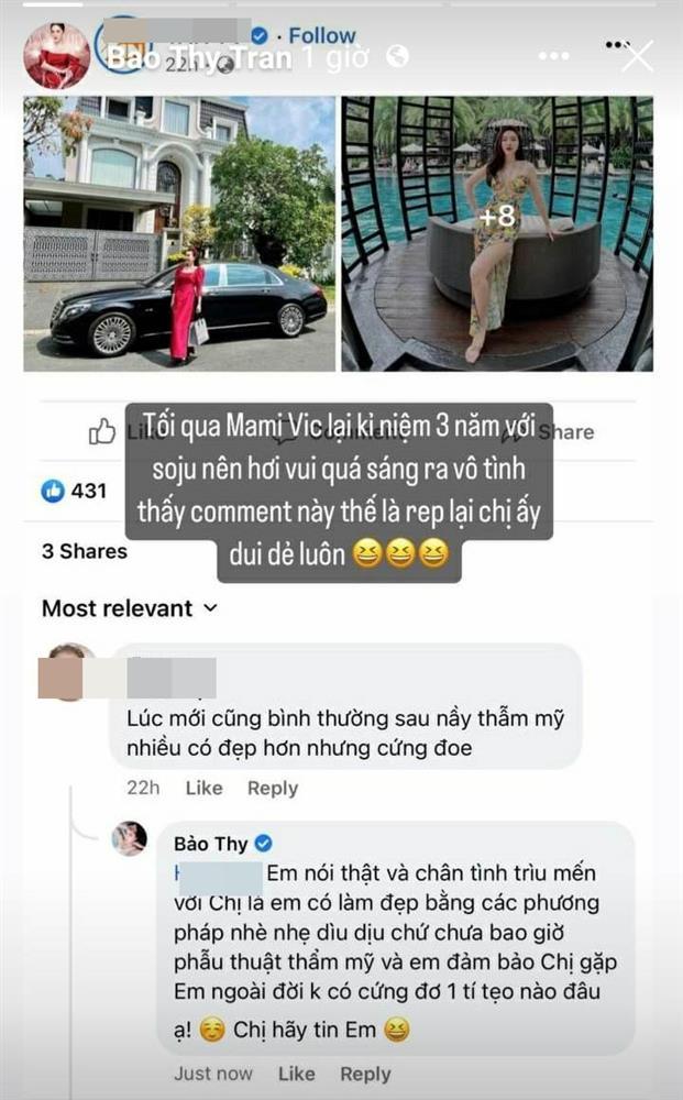 Bảo Thy phản ứng khi bị nói phẫu thuật thẩm mỹ cứng đơ-2