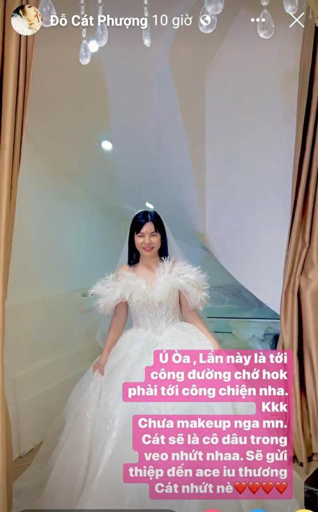 Cát Phượng mặc váy cưới sau chia tay Kiều Minh Tuấn-2