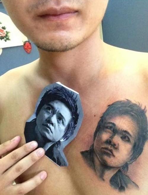 Fan cắn răng xăm hình Thùy Tiên, Hồ Ngọc Hà lên cơ thể-15