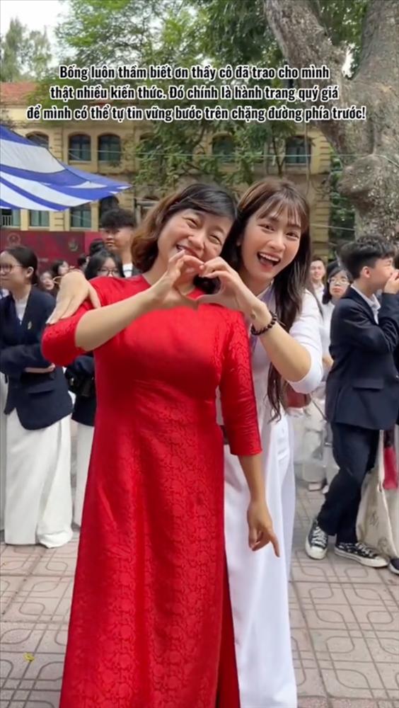 Lê Bống về thăm trường cũ ngày 20/11, ngã ngửa nhan sắc thật-4