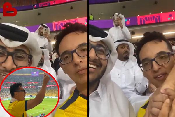 Thanh niên Ecuador giả vờ đếm tiền để trêu ngươi CĐV Qatar-2