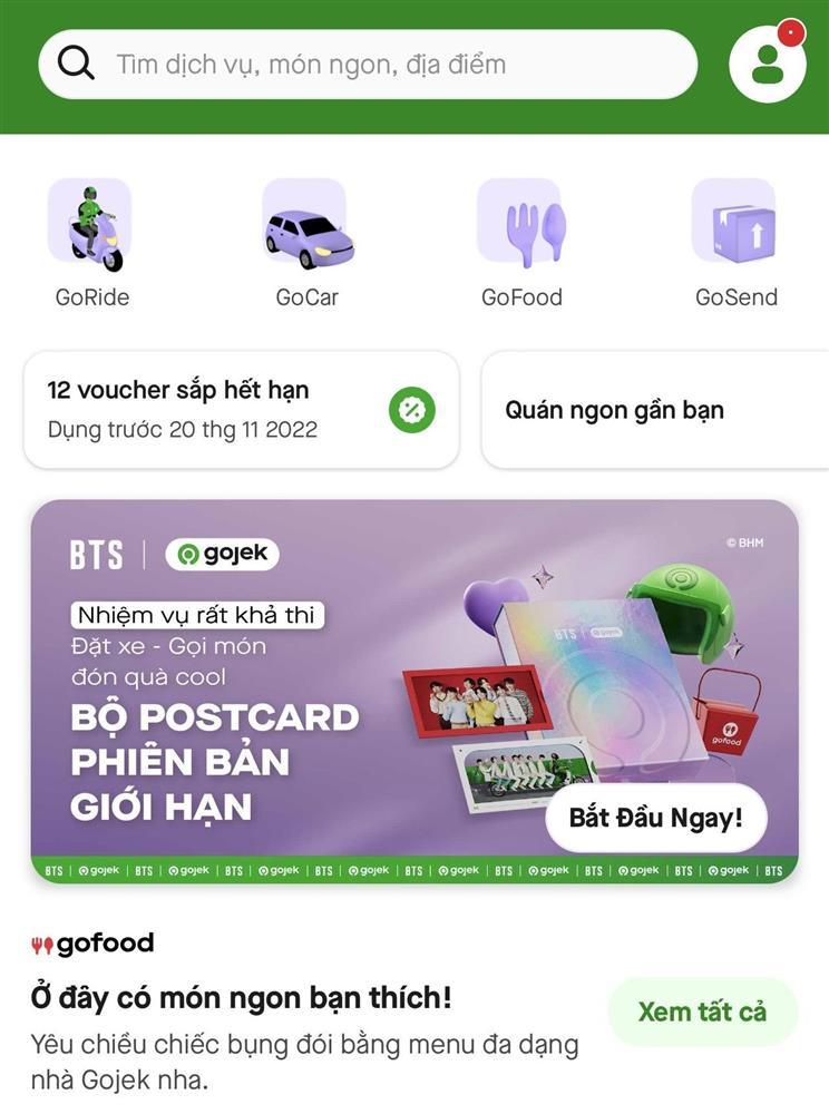 Người dùng ‘xốn xang’ khi Gojek chuyển màu tím vì BTS-1