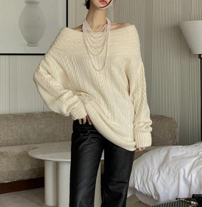 Mùa đông mặc áo len trễ vai: Tại sao không?-5