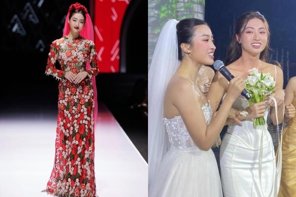 Lương Thùy Linh, Mai Phương mặc áo dài với phụ kiện khổng lồ-7