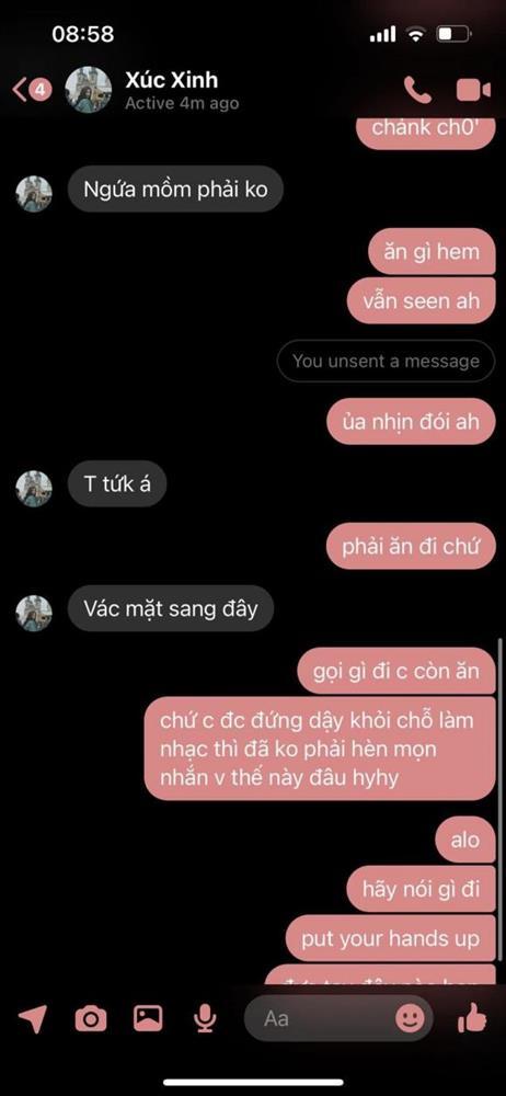 JustaTee nhắn tin cà khịa Trâm Anh, đổi biệt danh của vợ thành Xúc Xinh-3