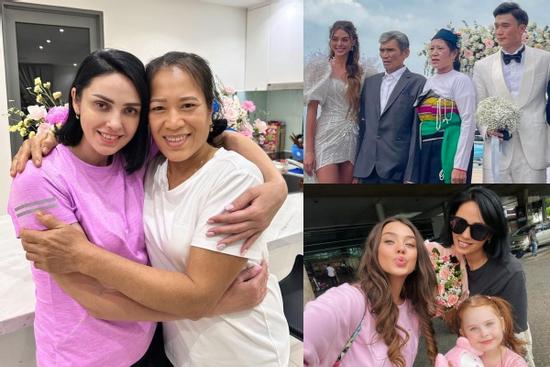 Lần đầu tiên mẹ đẻ và mẹ vợ Bùi Tiến Dũng chung khung hình