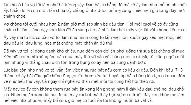 Vợ bầu 8 tháng nhờ mẹ chồng rửa bát, chồng đòi trả về nơi sản xuất-1