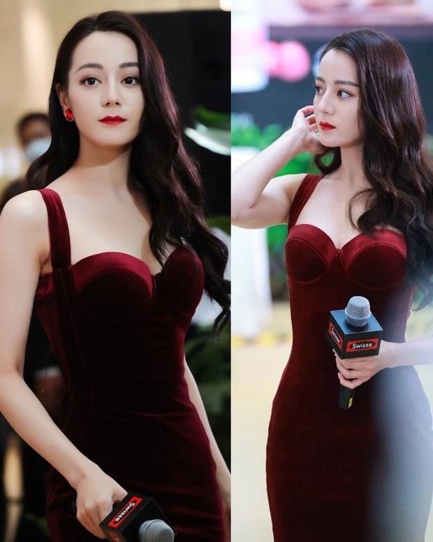 Địch Lệ Nhiệt Ba diện đồ đỏ là bừng sáng-6