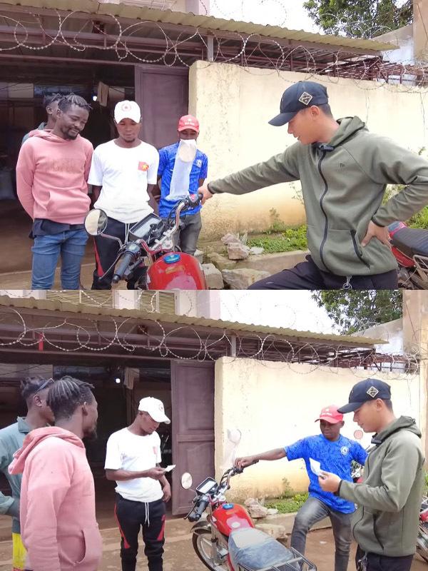 Quang Linh Vlog cầm cả xấp tiền đi thưởng nóng cho công nhân-5