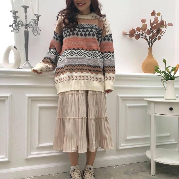 Mix đồ áo len thổ cẩm đẹp chuẩn trend mùa đông-1