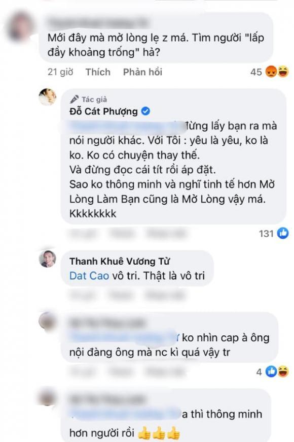 Cát Phượng phản ứng gắt khi bị nói mở lòng để lấp khoảng trống-2