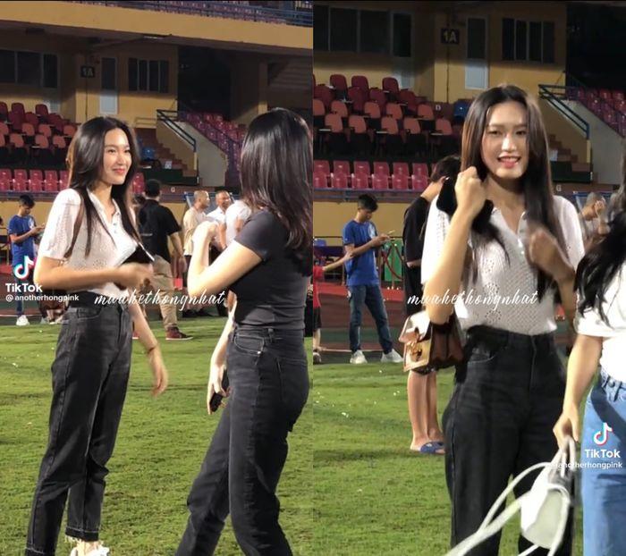 Nổi tiếng xinh đẹp, bất ngờ nhan sắc bồ Văn Hậu khi bị chụp lén-4