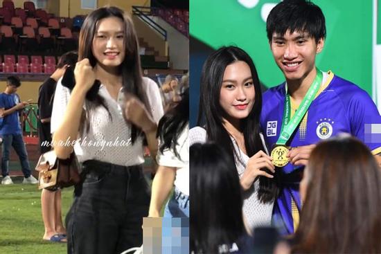 Nổi tiếng xinh đẹp, bất ngờ nhan sắc bồ Văn Hậu khi bị chụp lén