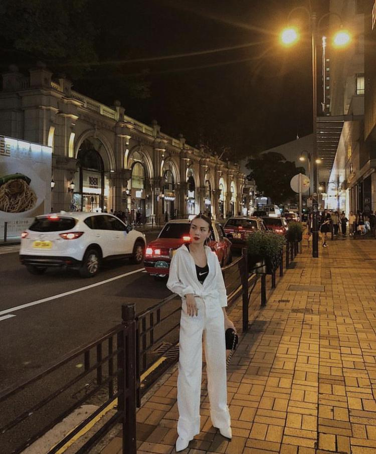 Kỳ Duyên, Thảo Nhi Lê mix đồ hack dáng với quần âu trắng-3