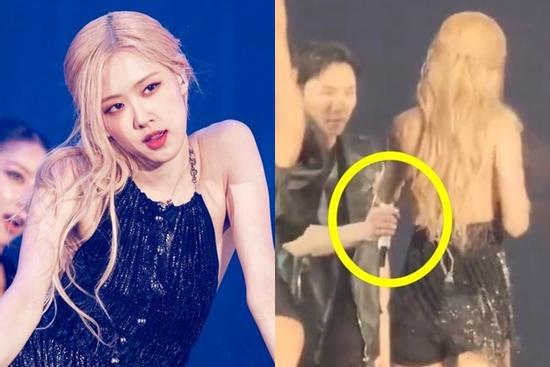 Rosé (BLACKPINK) mải nhảy mà 'quên' hát,  đưa cả micro cho vũ công