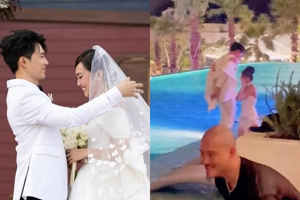 Isaac cực cute khi say xỉn, ôm từng người đám cưới Diệu Nhi-10