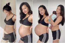 Karen Nguyễn bầu to như song thai, tăng 25kg vẫn không 1 vết rạn