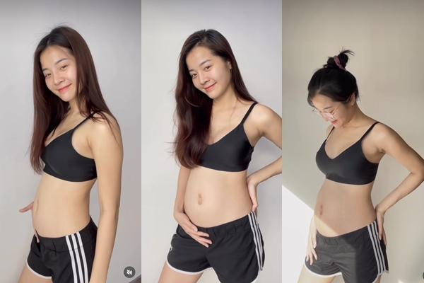 Karen Nguyễn bầu to như song thai, tăng 25kg vẫn không 1 vết rạn-1