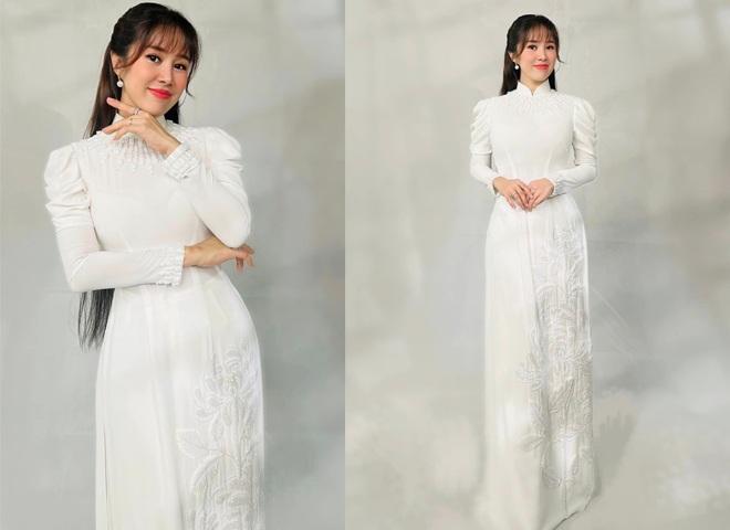 Giảm cân thành công, Lê Phương mặc vừa áo dài của thí sinh Hoa hậu-3