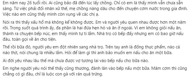 Con dâu tương lai trổ tài nấu ăn, mẹ chồng không dám động đũa-1