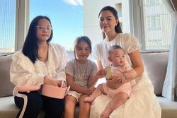 4 mẹ con Phạm Quỳnh Anh gây sốt với bức ảnh 'đẹp đều'