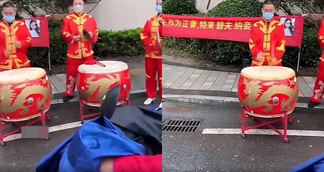 Phát hiện chồng ngoại tình, vợ in mặt tiểu tam lên băng rôn-1