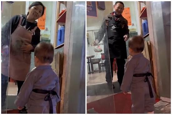 Lần đầu dẫn con về thăm ngoại, ông bà phản ứng dở khóc dở cười