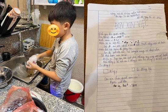 Muốn làm thêm để đóng tiền học phí, bé lớp 5 viết đơn quá hài
