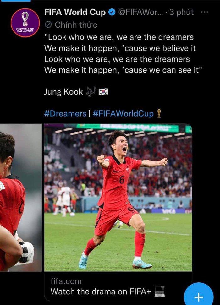 Dreamers của Jungkook gây bão sau khi Hàn Quốc thắng Bồ Đào Nha-4