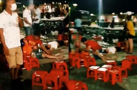 Sập sân khấu nhạc nước ở Bình Dương, đè nhiều người bị thương-2