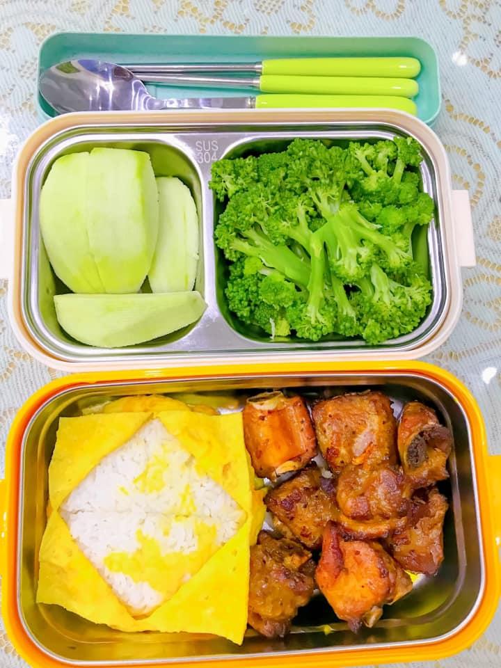 Hộp cơm mẹ đảm dậy từ 5h30 sáng chuẩn bị cho con gái đi học-2