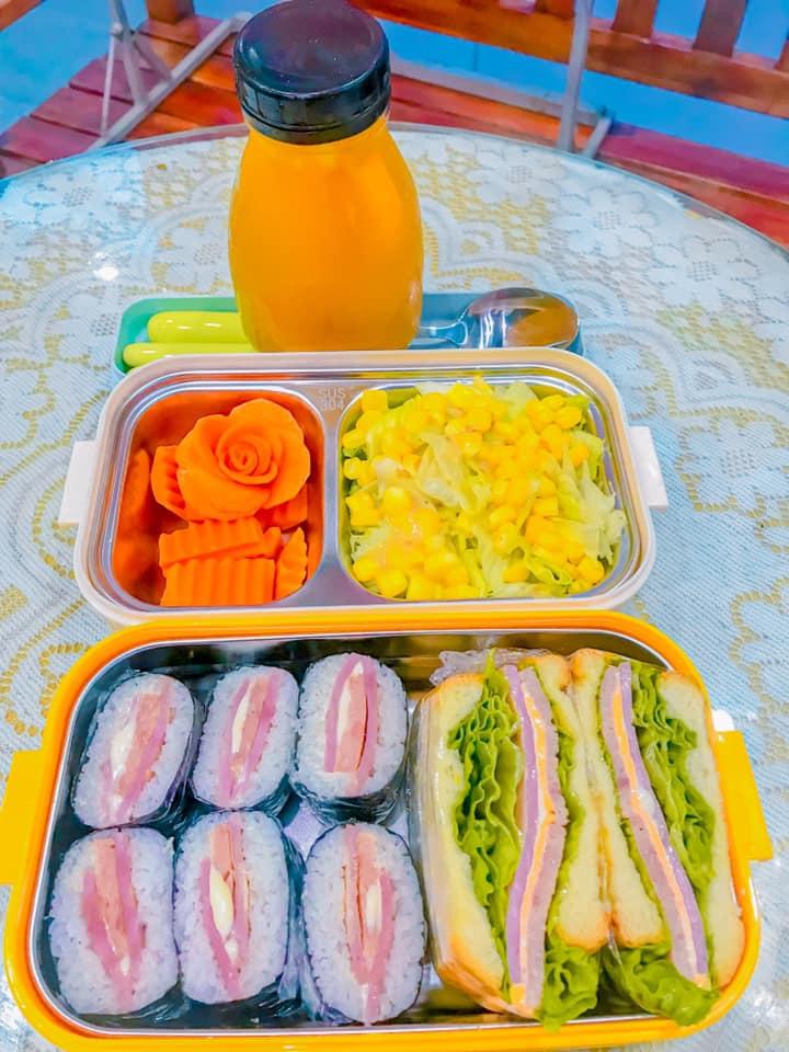 Hộp cơm mẹ đảm dậy từ 5h30 sáng chuẩn bị cho con gái đi học-4