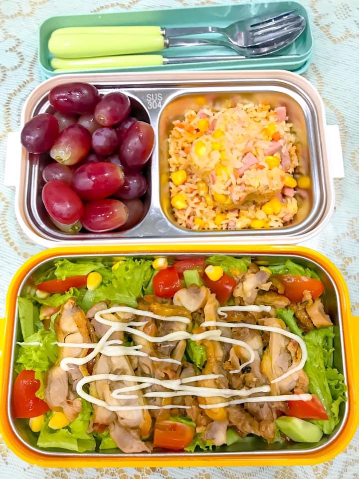 Hộp cơm mẹ đảm dậy từ 5h30 sáng chuẩn bị cho con gái đi học-5