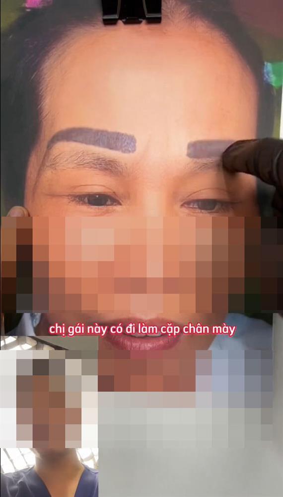 Xăm lông mày đổi vận, người phụ nữ khóc thét nhận thành quả-1